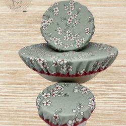 Les incontournables couvercles réutilisables pour remplacer l'aluminium et le film étirable, avec leur coté durable et esthétique .Fabriqué en Bretagne dans le 56 par BREIZH RAIN'ette !